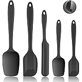 Yiichiy Spatule Silicone, Spatule Patisserie Cuisine Lot de 5, Spatule Flexible Résistante à la Chaleur avec Noyau en Acier I