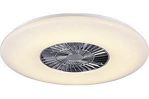 RL LIVE YOUR LIGHT Ventilatore Soffitto Innovativo UE 5 ANNI GARANZIA Plafoniera Moderna Illuminazione LED Luce Dimmerabile effetto cielo stellato Vortice 3 Intensità Silenzioso Timer Istruzioni Italiano Ø 75 cm