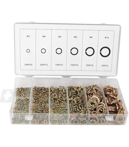 Set Di 600 Rondelle Elastiche A Spirale In Acciaio Inox V2A DIN 127