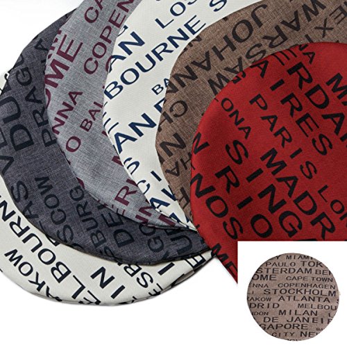 Kissenhülle Sawanna City Webstoff rund 50 cm Camel