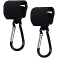 2 Pcs Buggy Clips, Pram Clips for Bags Pram Hooks Baby Bag Clips Pushchair Clips with Sturdy Carabiner to Hook Your Shopping Bags, Handbag or Changing Bag