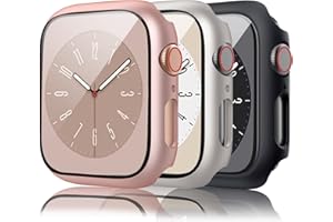 Wanme Twarde etui do zegarka Apple Watch 42 mm Series 3 2 1 ze szklaną ochroną wyświetlacza, twarde PC dookoła obudowa, wbudowana folia ochronna ze szkła hartowanego