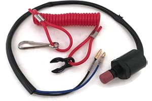 ITACO YAMASCO Bateau Moteur d’Urgence Kill Stop Switch Lanyard 37830-89E02 37830-89E01 92D11 92D10 Replaces Suzuki Outboard Moteur 2/4 Temps