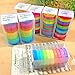 Produktbild Wishwin 10pcs Regenbogen Washi Klebeband klebrig Papier Masking Scrapbook-Dekor-Tape