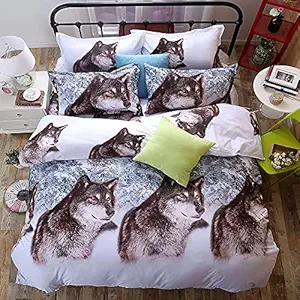 Homgee 4 Piece/Set Home 3D Ultra Soft Fade Resistant Luxury Bed Sheet Set Bedroom Comfortable Breathable Bedclothes