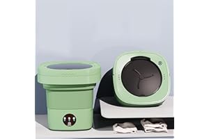 xixibuy Mini lavadora portatil con centrifugado, Lavadora pequeña para Ropa de Bebé, Ropa Interior o Artículos Pequeños, Dormitorio, Camping(EU-plug)(8L-verde)