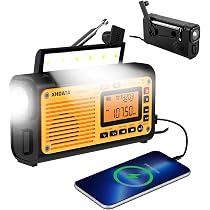 Radio D'emergenza Raddy SH-905 – 10000mAh, FM/AM/SW, Solare, A Manovella, Con Torcia E SOS