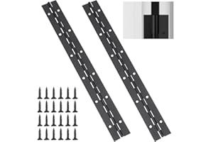LINYIJOY Klavierband 30 cm, 2 Stück Klavierband Edelstahl Klavierband Scharnier Klavierscharnier mit 24 Schrauben, Edelstahl Scharnier Klavierband Stangenscharnier für Klavier Kabinett Tür(Schwarz)