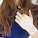 Set Of 2 - Flash White Lace Henna Tattoos set white Hand Fingers temporary Tattoo W299+305