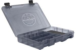 PRO TACKLE GEAR Pro Tackle Jig & Lure Box Kunstköderbox – Geteiltes Design, Geschlitzter EVA-Schaum, Flexible Unterteilung, Transparenter Deckel, Sichere Verschlüsse – Vielseitige Aufbewahrung für Köder und Angelzube