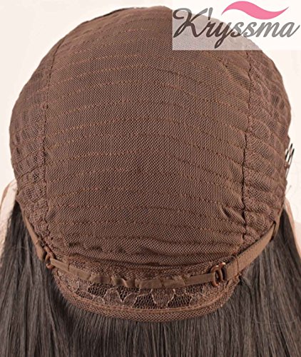 K’ryssma Perücke Blond Lang Haar Blonde Peruecke Braun Blond Ombre Perücke Ombre 24 inch Heat Safe Natural Synthetik Lace Front Wigs - 8