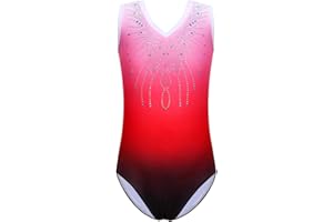 ZNYUNE Fille Justaucorps Gymnastique Couleur Dégradé sans Manches/Manches Longues
