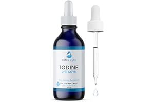 Ultra Lyte Iodine 255MCG – 59ml Iodine Supplement from Potassium Iodide – Optimal Thyroid Function, Hormone Production – Dietary Supplement for Cognitive Function, Normal Energy Levels