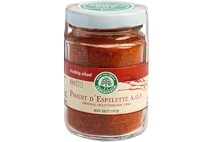 ‎LEBENSBAUM Lebensbaum Piment d'Espelette A.O.P. ground, original French chilli with fruity and sharp taste for fish, meat and omelette, vegan, 50 g