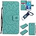 Produktbild Galaxy S6 Edge Plus Hülle Blume Premium PU Leder Schutzhülle für Samsung Galaxy S6 Edge Plus Bookstyle Tasche Schale PU Case mit Standfunktion+Outdoor Kompass Schlüsselanhänge) #Q