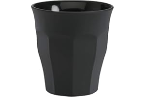 Duralex Juego de 6 Vasos Picardie Negro 9 cl, 6 Unidad (Paquete de 1), 6