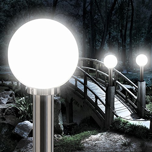 Aussenleuchte Standleuchte Wegeleuchte Standlampe Gartenleuchte Edelstahl Glas E27 Fassung 270-500 - 7
