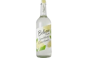 Belvoir Farm Sparkling Elderflower - Hand Picked Elderflowers | Great Taste Award Winner | Traditional Family Recipe | 100% Natural Ingredients | Suitable for Vegetarians & Vegans - 6 x 750ml Bottles