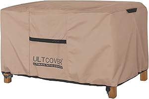 ULTCOVER Patio Coffee Table Cover, Waterproof Rectangular Outdoor Small Side Table Cover 42L x 24W x 18H inch