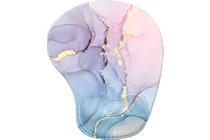 iCasso Mauspad mit Handgelenkstütze, ergonomische Gel-Maus-Handgelenkauflage, rutschfeste Gummiunterseite, Mauspad für Laptop, Zuhause, Büro, Gaming, einfaches Tippen und Schmerzlinderung