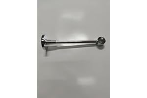 TENDEEVOLUTION Bastone per Tenda, binario per tende - colore cromato o nikel satinato diametro 20mm a strappo, crea il tuo scorritenda su misura! (N°1 SUPPORTO CHIUSO, Acciaio Lucido)