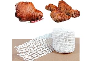 SPORTARC Ham Sausage Net, Meat Netting Roll Barbecue Net, Meat Netting, Ham Netting Roll Wrapping Net, Smoked Meat Twine for Sausage Making(100cm)