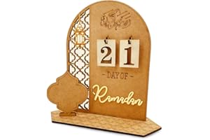 ZEBRLAN Calendario Ramadan 2024 Ramadan Decorazioni, Decorazioni Ramadan Per La Casa,Ramadan Mubarak Kinder Calendario Avvento Ramadan 30 Giorni Fino a Eid Ramadan Kareem Decorazione (AA)