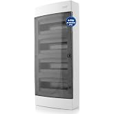 IIntratec 4 Row Electric Surface Box &ndash; IP40 Distribution Box for 48 Modules with Transparent Door for Easy Installation in Ho