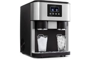 Ice Maker, 3-in-1: Ice Cubes, Crushed Ice, Cold Water, LCD Display, 1.8L Tank
