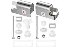 JIUXINYUKEJI 2 Ensembles de Fixation Universelle pour Abattant WC, Charnières de Rechange pour Abattant WC Softclose, Kit de Fixation Soft Close pour Abattant de Toilette, Charnières en Métal pour l'Installation