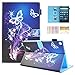 Produktbild dteck Schutzhülle für neue Kindle Fire HD 8 2017/2016 Tablet leicht Zusammenklappbarer Ständer Smart Cover mit Auto Sleep Wake Funktion Schutz Slots Brieftasche Fall für Amazon Fire HD 8 7./6. Generation A_Butterfly Fairy