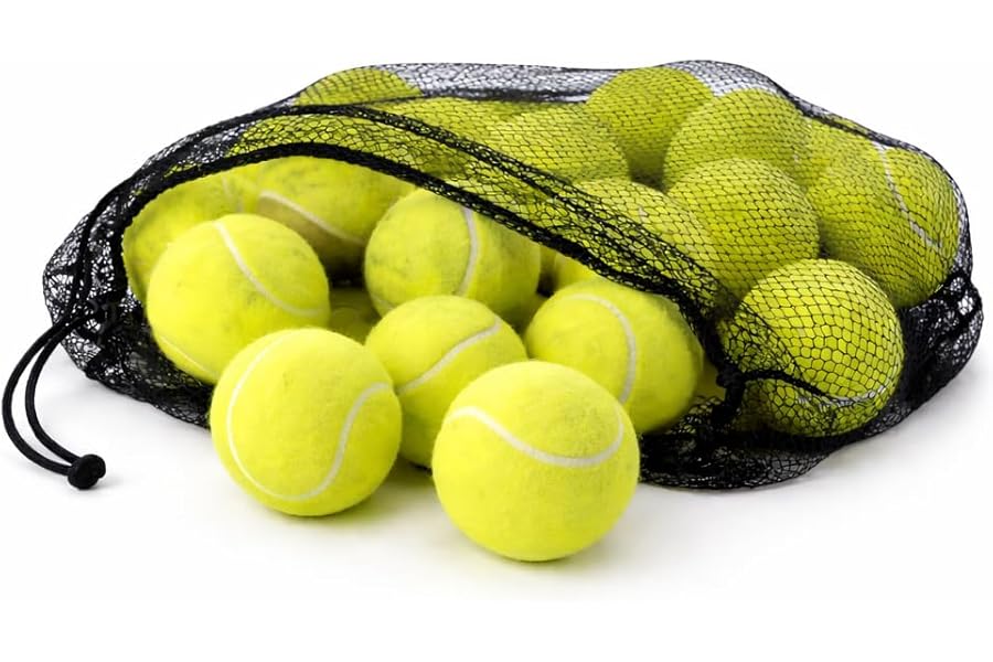 Aspect Practice Tennis Balls, Pressure less Training Exercise Tennis Balls with Easy Transport bag, Soft Rubber Tennis Balls Perfect for Beginners Training Lessons Pet Dog Playing Balls