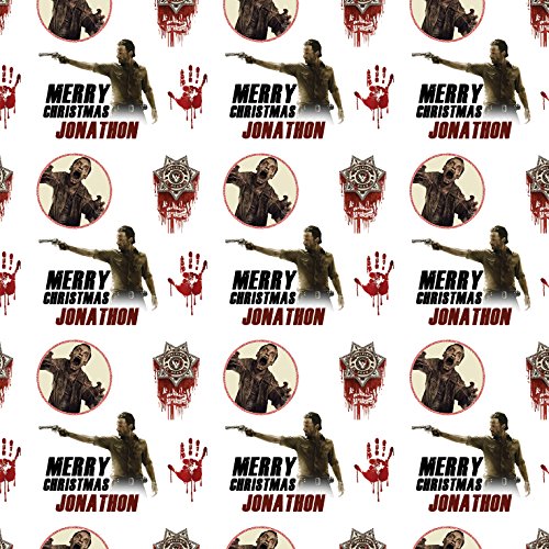 Walking Dead Style Personalised Christmas Gift Wrap With 2 Tags Add A Name Buy Online In Kuwait At Desertcart Com Kw Productid 50171476