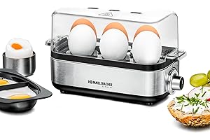 Rommelsbacher ER 600 - Cuociuova 400, acciaio inox/nero