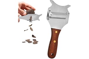 PCSFOE Taglia Tartufo,Affetta Tartufo,Taglia Tartufo Professionale,Affetta Tartufi,Grattugia Tartufo,Tagliatartufo,Affettatrice per Taglia Tartufo Regolabile con Manico in Legno da Appendere