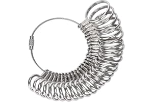 FANSEZQ Ringgrößenmesser, Fingergrößenmesswerkzeug, Ringgrößeneinsteller, Verlobungshochzeitsbankett-Einstellwerkzeug, Ring nach europäischer Standardgröße 35