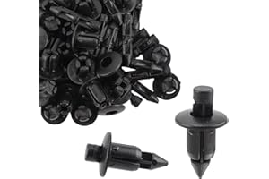 Alrens 40 PCS Rivet en Plastique vélo Carénage Garniture Clips en Rivet fixations Moto vis Spire Vitesse Attache Clip écrou Noir Trou de 6mm avec Honda/Compatible avec Yamaha/avec Suzuki/
