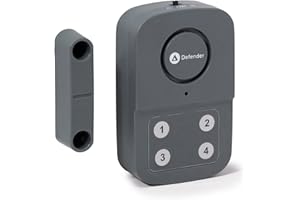 Defender Dual Activation Shed & Garage Alarm - Battery Powered Intruder Alarm - Wall Mounted Wireless Device - Ultra Loud 130dB Siren - Police Accredited