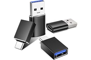 BRV EXPLORER USB C Adapter 4 Stück, USB auf USB C 3.2 Adapter (2 Pack) & USB C auf USB Adapter (2 Pack), USB Type C Adapter Kompatibel mit iPhone Samsung Galaxy Google PC MacBook Pro Airpods iPad Laptop Tablet