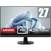 Lenovo D27-45 - Monitor 27" FullHD (VA, 3 Lados Ultrafinos, 1x HDMI 1.4, 1x VGA, 16:9, Tasa de Refresco 75Hz, Tiempo Respuest