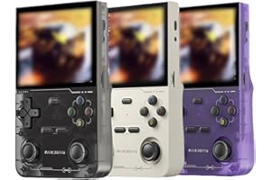 Wheriss 𝗚𝗮𝗺𝗶𝗻𝗷𝗮 K36 Portable Retro Gaming Console, K36 Retro Handheld Gaming Console, K36 Retro Gaming Console, 16000+ jeux intégrés avec carte mémoire 64g pour écran 3.5 pouces (Noir)