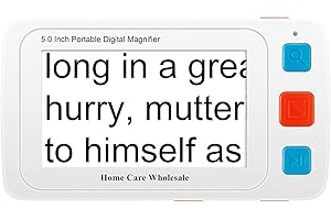 Loupe Mobile numérique avec écran ACL de 5 Pouces - Agrandissement du Texte 4x-32x pour Une Lecture Plus Facile par Home Care Wholesale