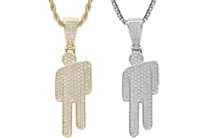 LQIOACU 2 Stück Edelstahl-Halskette - Bösewicht-Anhänger für Paare, Kreative Halsketten mit Anhänger