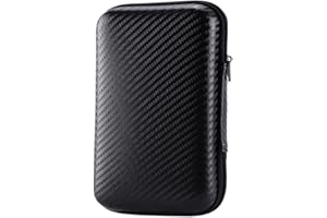 GOBFAR Festplattentasche Festplatten Case HDD Case Für 3,5 Zoll Festplatten und SSD, Stoßfest Hart Hülle Organizer für Tragbar SDD Externe Festplattentaschen, Reise Zubehör Organizer Etui Case -Schwarz
