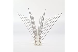 TAUBENSPIKES PP 04-40 Taubenabwehr, 4 Reihen Spikes auf 50 cm Polycarbonatleiste, Taubenspikes, Vogelabwehr - DIREKT VOM Hersteller
