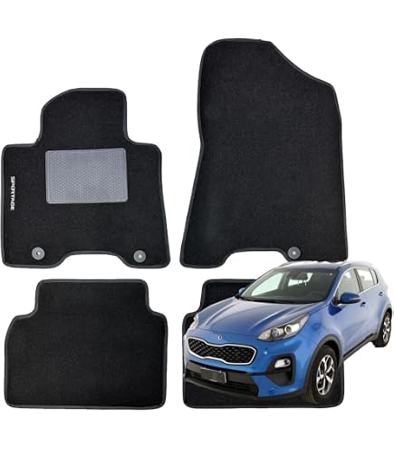 ASC tappetini auto set 4pz KIA SPORTAGE IV 2016-2020 kit con battitacco+bottoni