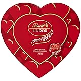 Lindt San Valentino Scatola Regalo Cioccolatini Lindor a Forma di Cuore al Cioccolato al Latte, 96g