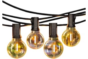 Ankey 33FT Catena Luminosa Esterno 10M G40 Impermeabile Luci da Esterno Giardino LED con 15+1 Plastica Lampadine di Ricambio,Catena Luci Esterni Interni per Natale,Gazebo,Giardino,Matrimonio, Feste