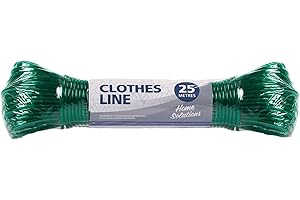 MARELUXE 25M Washing Line Rope Strong Steel Core Laundry Clothes Lines, Clothes Lines for Outside, Mould & Weather Resistant Clothes Line, Heavy Duty PVC Cover Garden Outdoo Laundry Lines