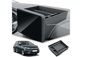 BIBIBO Organizer per console centrale compatibile con Dacia Sandero 3/Stepway 3/Dacia Jogger 2021-2025 (dietro lo schermo 8"), Stepway 3 vassoio portaoggetti, organizer vassoio